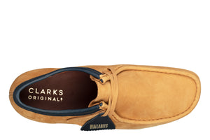 CLARKS 26162515 Wallabee Light Tan Nubuck Men's Shoes  Designers Closet
