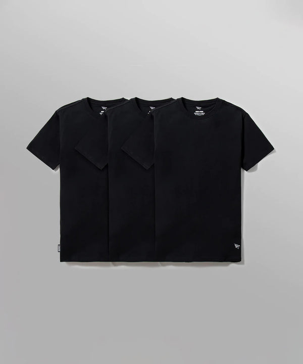 PAPER PLANES 200011 ESSENTIAL 3 Pack Tees BLK / S Designers Closet