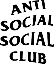 Anti Socal Social Club Logo White Black Letters