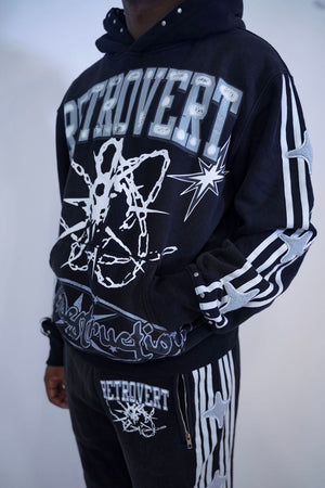 RETROVERT FW24 16 Destruction Hoodie Black Designers Closet