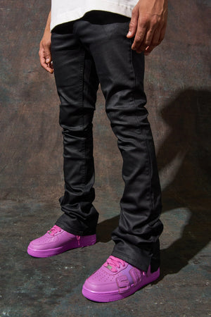 SERENEDE CWSJ-1 "Caviar" Wax Stacked Jeans Designers Closet