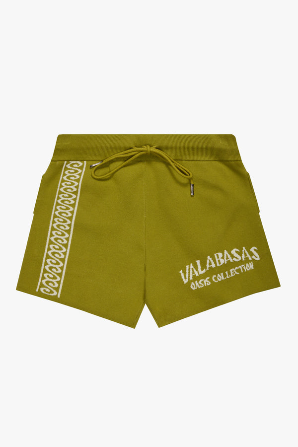 VALABASAS VLBSWS003 WOVEN SHORT GREEN / S Designers Closet