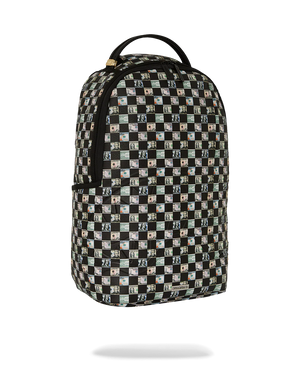 SPRAYGROUND 910B6732NSZ-1 CHECKS CASHED DLX BACKPACK MONEY CHECK PATTERN DLXSV Designers Closet