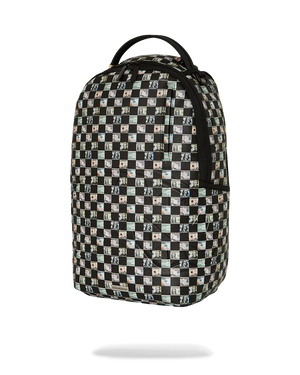 SPRAYGROUND 910B6732NSZ-1 CHECKS CASHED DLX BACKPACK MONEY CHECK PATTERN DLXSV Designers Closet