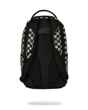 SPRAYGROUND 910B6732NSZ-1 CHECKS CASHED DLX BACKPACK MONEY CHECK PATTERN DLXSV Designers Closet