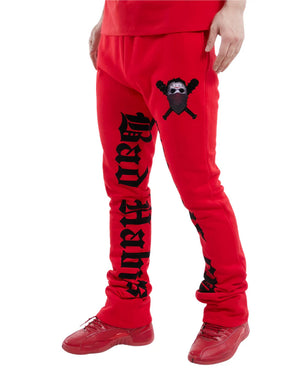 ROKU RK4481066 Bad Habits Stacked Sweats RED / S Designers Closet