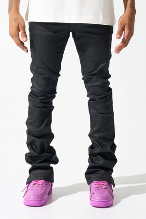 SERENEDE CWSJ-1 "Caviar" Wax Stacked Jeans Designers Closet