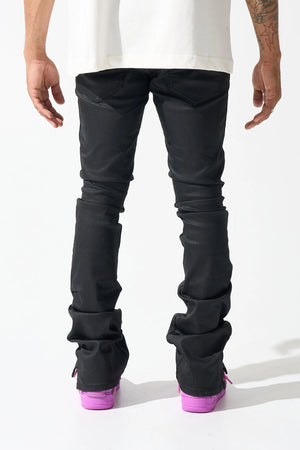 SERENEDE CWSJ-1 "Caviar" Wax Stacked Jeans Designers Closet