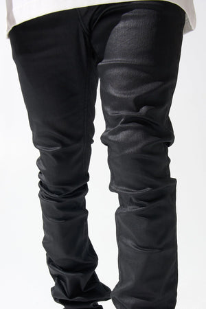 SERENEDE CWSJ-1 "Caviar" Wax Stacked Jeans Designers Closet