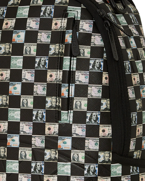 SPRAYGROUND 910B6732NSZ-1 CHECKS CASHED DLX BACKPACK MONEY CHECK PATTERN DLXSV Designers Closet