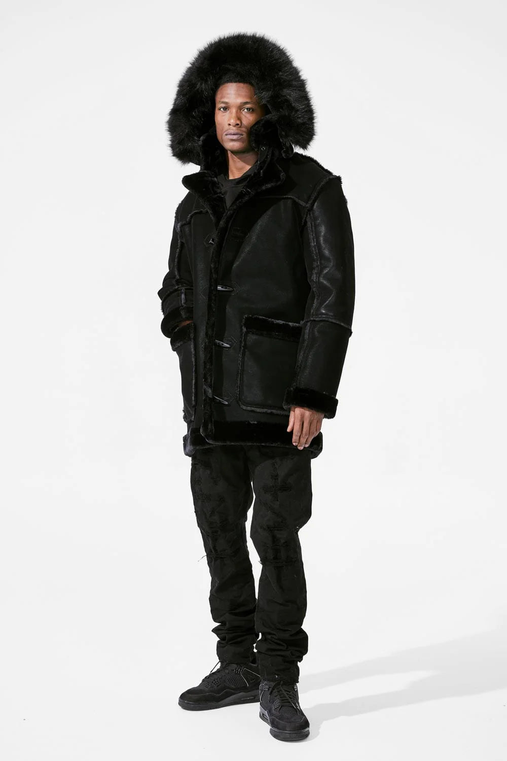 Jordan craig denali sales shearling jacket black