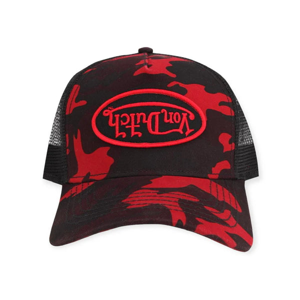 VON DUTCH VDHT301 RED CAMO TRUCKER  Designers Closet