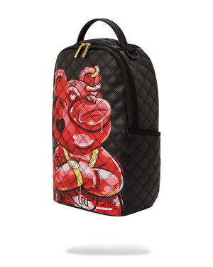SPRAYGROUND B5462 QUILT HAND PAINTED DIABLO BEAR BACKPACK (DLXV)  Designers Closet