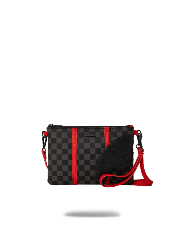 SPRAYGROUND 910B6473NSZ-1 MONACO SHARK CLUB CROSSOVER CLUTCH W/ SHOULDER STRAP Raceway 3 Crossover Clutch  Designers Closet