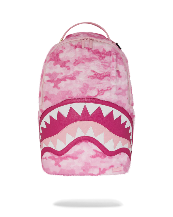 SPRAYGROUND 910B6770NSZ-1 Pink Camo Faux Fur Backpack FURRROCIOUS IN PINK DLXSF BACKPACK Designers Closet