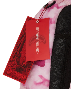 SPRAYGROUND 910B6770NSZ-1 Pink Camo Faux Fur Backpack FURRROCIOUS IN PINK DLXSF BACKPACK Designers Closet