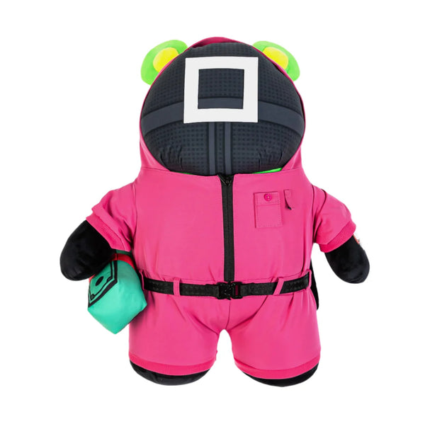 SPRAYGROUND 910B6985NSZ-SPRAYGROUND SQUID GAME WORKER BEAR BACKPACK Designers Closet