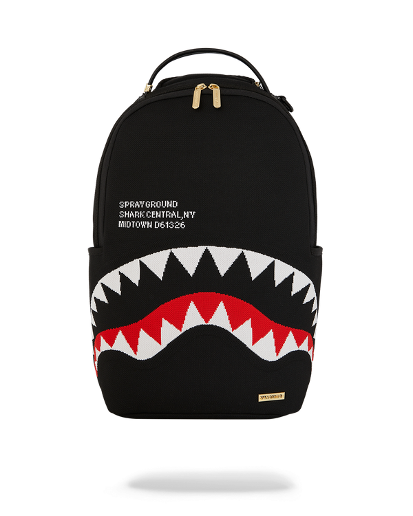 SPRAYGROUND 910B7570NSZ-1 SHARK CENTRAL KNIT BLACK DLX-K AST