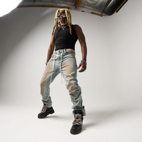 DUAA BLUE FAVORED DENIM WASH