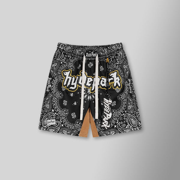 HYDE PARK BANDANA-MASH-UP-SHOR BANDANA MASH UP SHORTS BLK / S Designers Closet