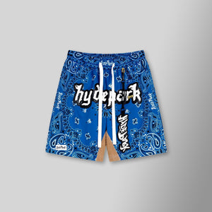 HYDE PARK BANDANA-MASH-UP-SHOR BANDANA MASH UP SHORTS BLUE / S Designers Closet