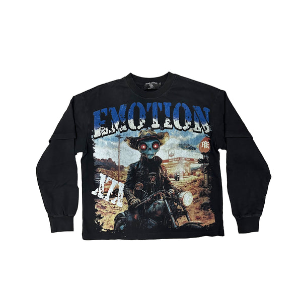 MIXED EMOTION “Racer” Long Sleeve BLK / S Designers Closet