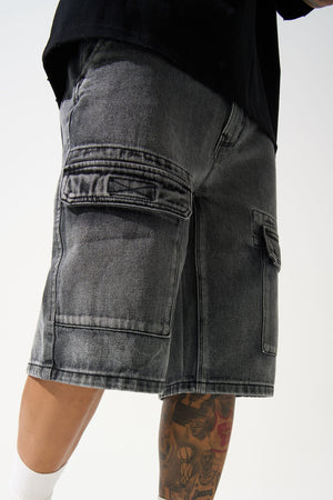 SERENEDE CAVE-1 "Cave" Denim Shorts  Designers Closet