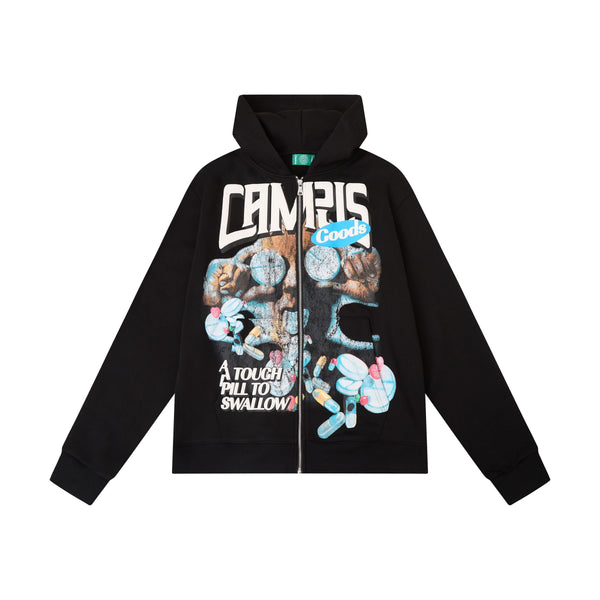 CAMPUS GOODS CG-H25-005 Bitter Dose Hoodie BLACK