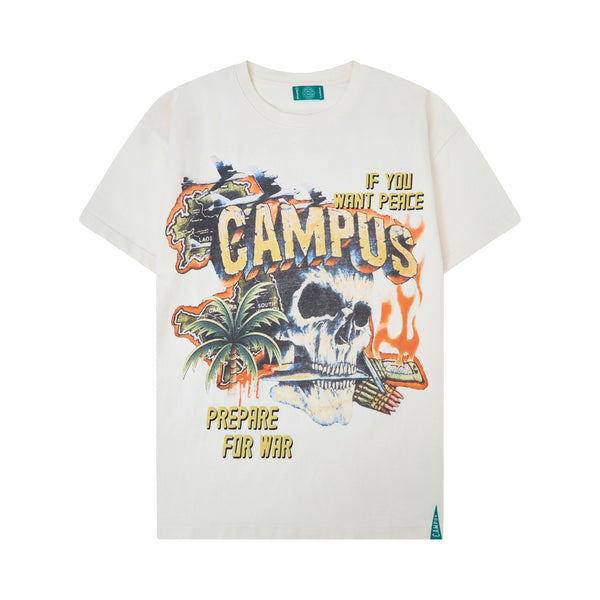 CAMPUS GOODS CG-H25-040 Peacekeeper Tee CREAM