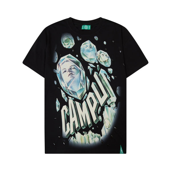 CAMPUS GOODS CG-H25-057 Crystal Mind Tee BLACK