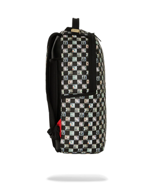 SPRAYGROUND 910B6732NSZ-1 CHECKS CASHED DLX BACKPACK MONEY CHECK PATTERN DLXSV Designers Closet