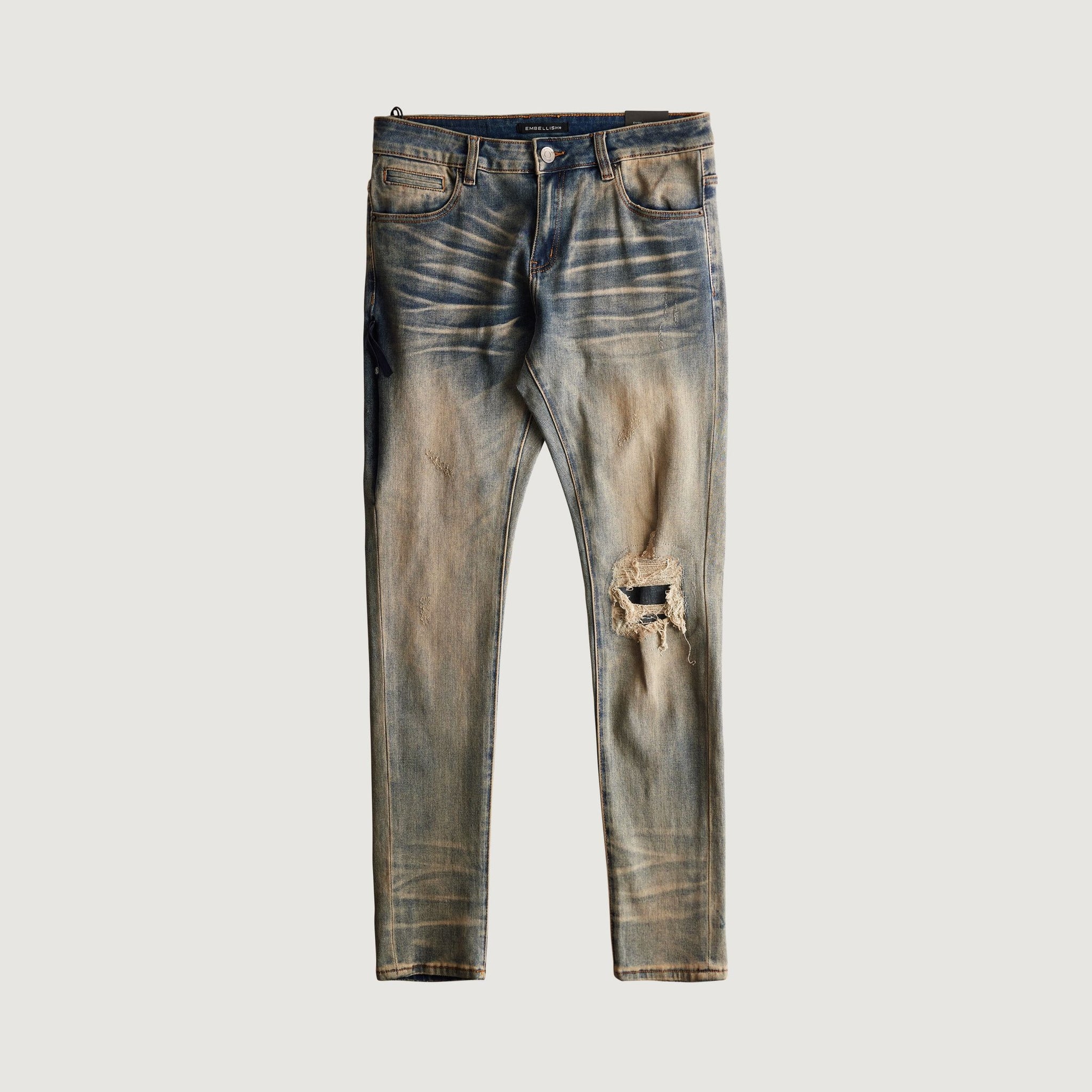 EMBELLISH EMBHOL124-035 David Skinny Denim (Rust Wash)