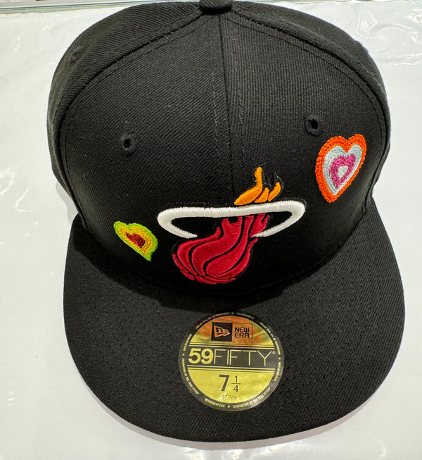 NEW ERA 60288239 CHAINSTITCHHEART Miami Heat Fitted Hat  Designers Closet