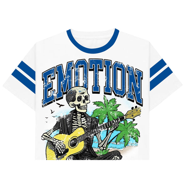 MIXED EMOTION "Guitar" Cropped Tee WHITE / S Designers Closet