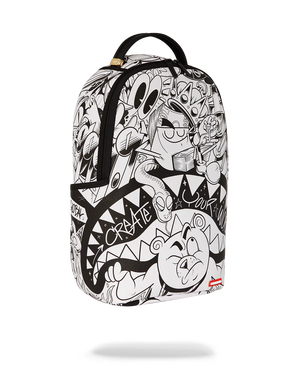 SPRAYGROUND 910B6852NSZ-1 DOODLE KING BACKPACK HEAVY SHARKMOUTH DOODLE Dlxsv Designers Closet