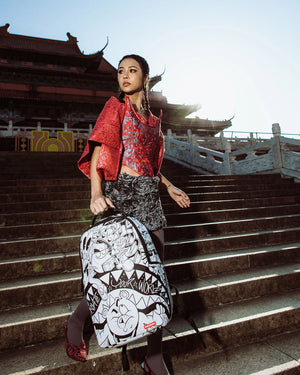 SPRAYGROUND 910B6852NSZ-1 DOODLE KING BACKPACK HEAVY SHARKMOUTH DOODLE Dlxsv Designers Closet