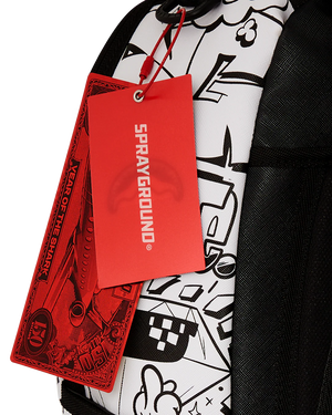SPRAYGROUND 910B6852NSZ-1 DOODLE KING BACKPACK HEAVY SHARKMOUTH DOODLE Dlxsv Designers Closet