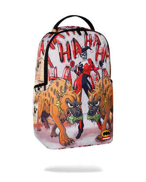 SPRAYGROUND 910B7082NSZ-1 HARLEY QUINN: MASION OF MAYHEM DLXR BACKPACK HARLEY QUINN WITH HYENAS DLXR