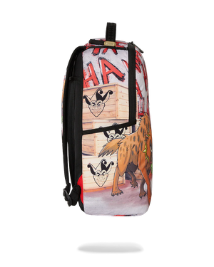 SPRAYGROUND 910B7082NSZ-1 HARLEY QUINN: MASION OF MAYHEM DLXR BACKPACK HARLEY QUINN WITH HYENAS DLXR