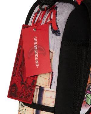 SPRAYGROUND 910B7082NSZ-1 HARLEY QUINN: MASION OF MAYHEM DLXR BACKPACK HARLEY QUINN WITH HYENAS DLXR