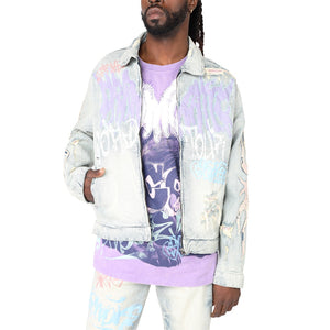 SMOKE RISE JJ25146 Dystopia Denim Jacket Designers Closet