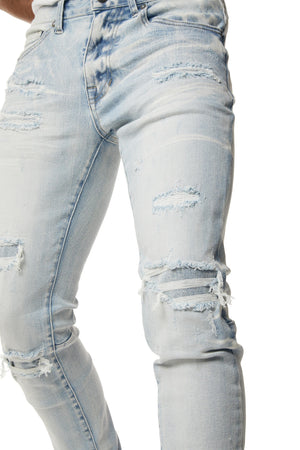 SMOKE RISE JP23733 VINTAGE WASHED JEANS