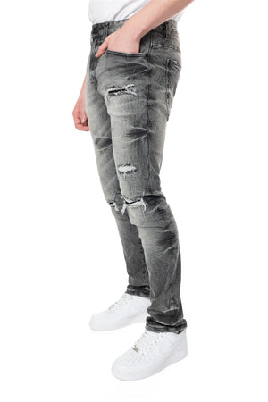 SMOKE RISE JP24108-1 Wave Effect Jeans