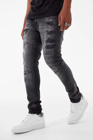 JORDAN CRAIG JS1249-1 Contrast Wash Sean Fit Sean - Revelation Denim INDUSBLK / 30 Designers Closet