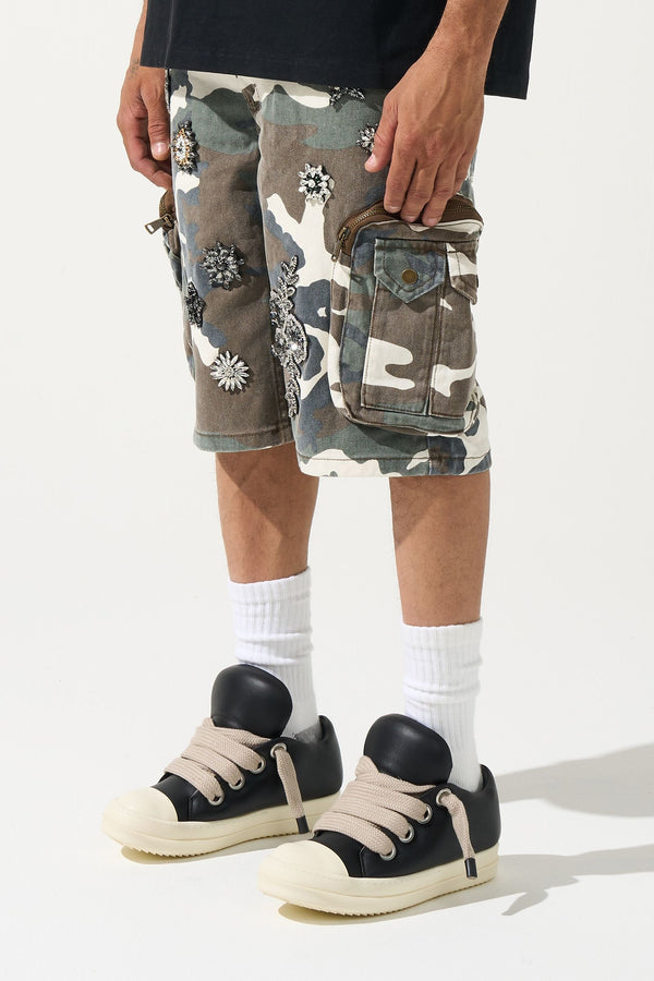 SERENADE KINGDOM-1 KINGDOM Denim Shorts CAMO