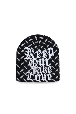 KEEP OUT FAKE KOFL10031 Diamond Cut Beanie BLACK / OS Designers Closet