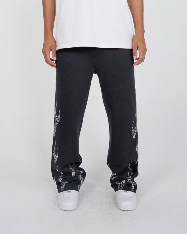 EPTM. EP12441 METAL FLAME PANTS Black Designers Closet