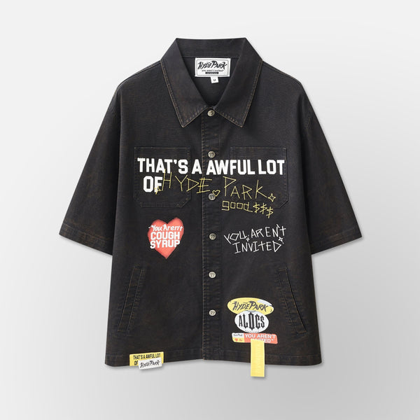 HYDE PARK MECHANIC-WORK-WEAR-S Mechanic Work Wear Shirt BLACK / S Designers Closet