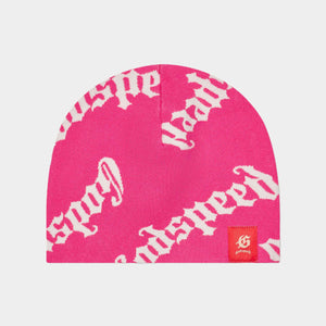 GOD SPEED OG Logo Beanie Hat PINK / OS Designers Closet