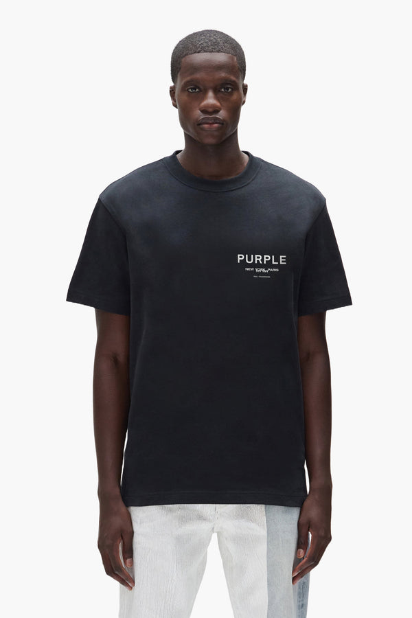PURPLE BRAND P117-HBSN126 HWT JERSEY SS TEE BLK